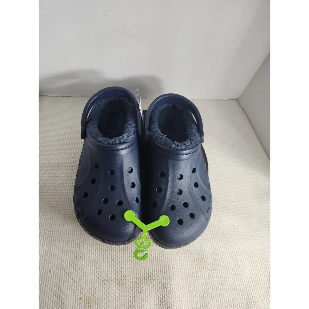 NWOT‎ Baya Sherpa Lined Crocs Clog Relaxed Fit Navy Men's 7 Womens 9 Authentic